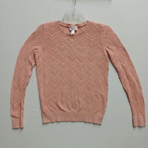 Loft , Pink Sweater arrow path design , size small